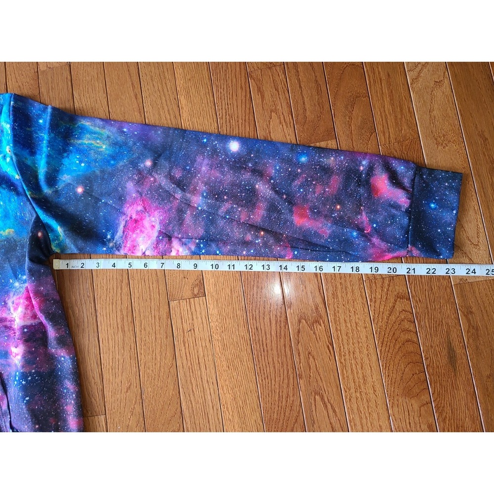 Space Cat Hoodie 3D‎ graphic XL Kangaroo pocket Cat Lady/Man  Celestial Geek - Picture 6 of 8
